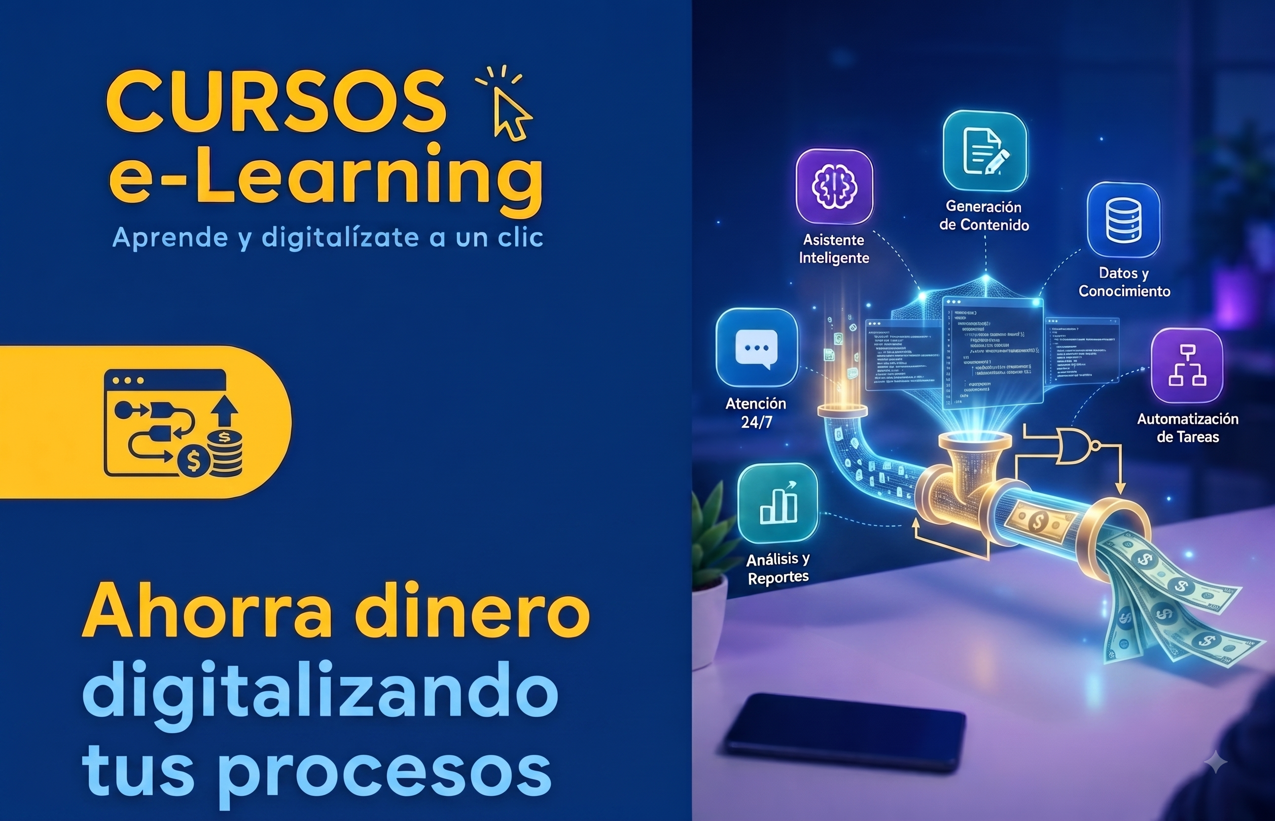 Cursos: Ahorra tiempo y dinero digitalizando tus procesos