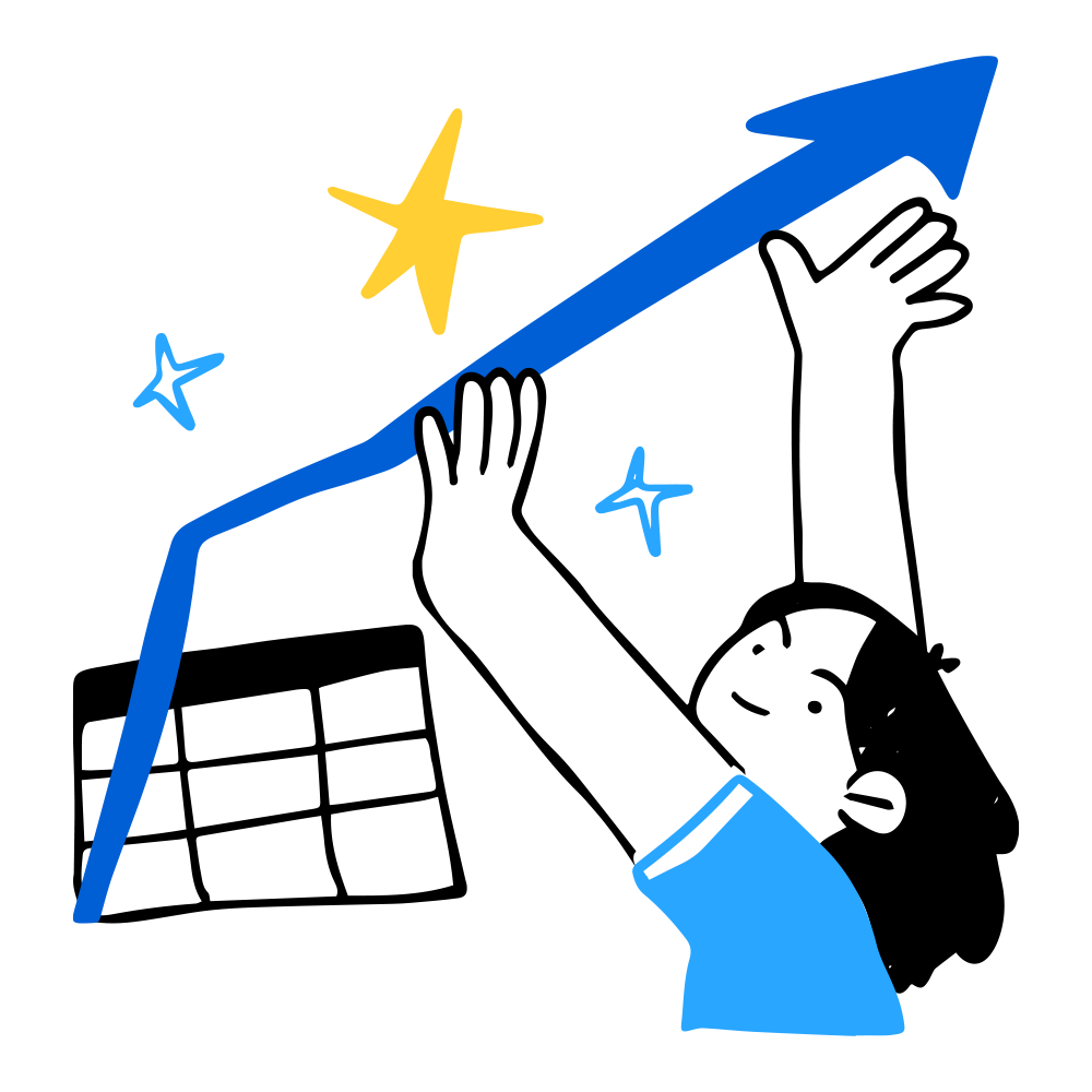 Ilustracion que ejemplifica el crecimiento obtenido con el SEO