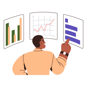 ilustracion de graficos y metricas